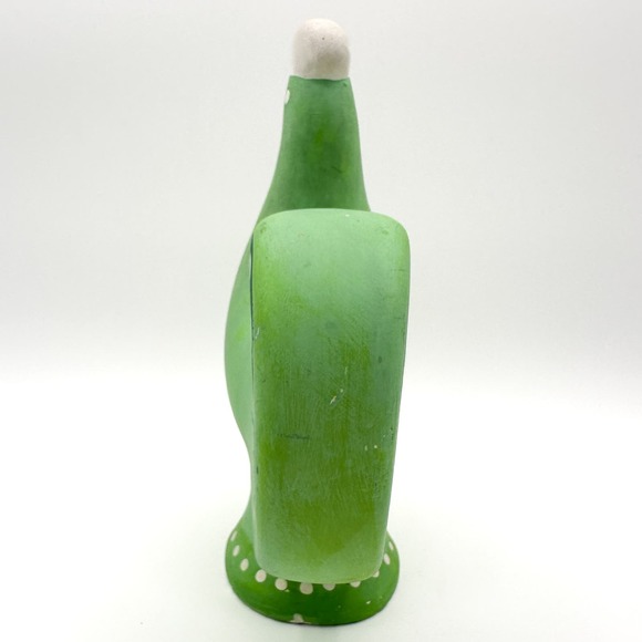 MCM Dala Rooster Swedish Pottery Green Chalkware Ceramic c60s Nils Olsson Inspo - Picture 6 of 13